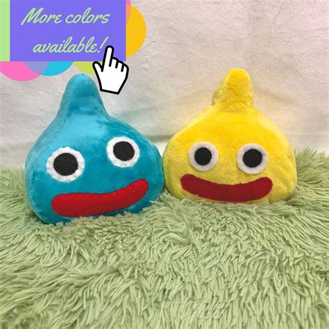 Dragon Quest Slime Plush 23 Colors Available 100 Handmade Etsy