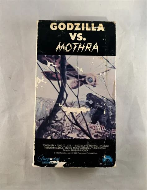 Vintage Godzilla Vs Mothra Vhs Cassette 1699 Picclick