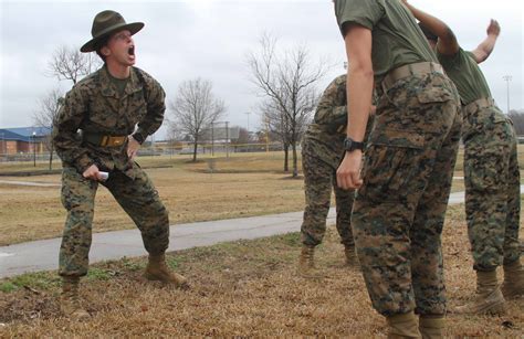 Female Poolees Receive Instruction From Parris Island Drill Instructors