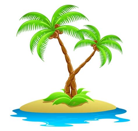 Island With Palm Trees Clipart Wikiclipart