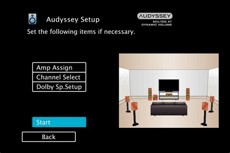 Procedure For Speaker Settings Audyssey® Setup Avr X1300w