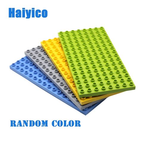 haiyico duplo classic baseplate floor 128 dots big size building blocks 16x8 dots bricks