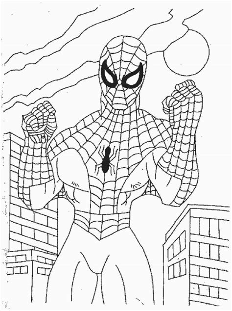 printable easy spiderman coloring pages liste