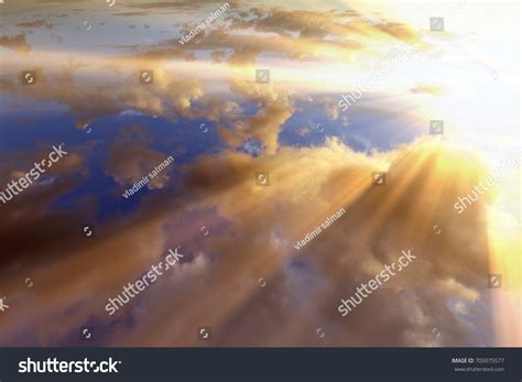 Sunset Sunrise Clouds Light Rays Other Stock Photo 705075577 Shutterstock