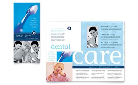 family dentistry tri fold brochure template word publisher