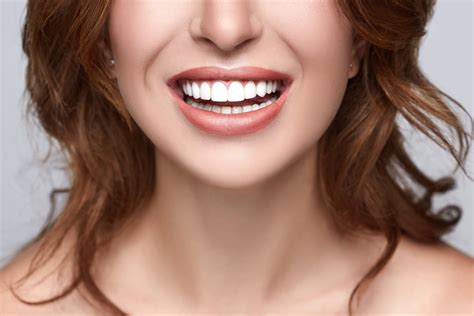 Healthy White Smile Close Up Beauty Woman With Perfect Smile Lips And Teeth Beautiful Model