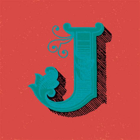 Capital Letter J Vintage Typography Style Download Free Vectors