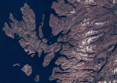 Scotland Satellite Imagery Scotland From Space Travel Etsy