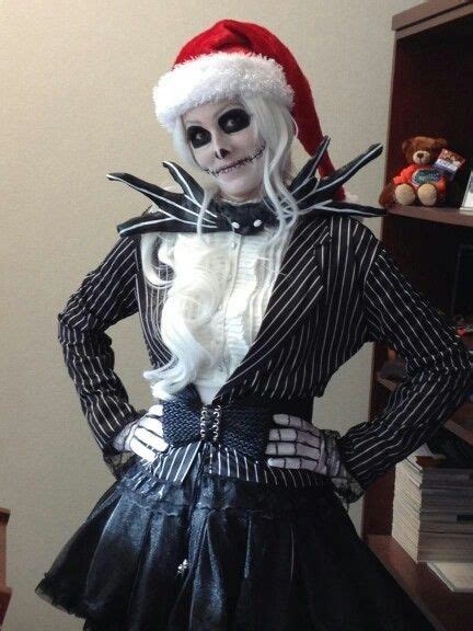 Lady Jack With Santa Hat Jack Skellington Costume Halloween Costumes