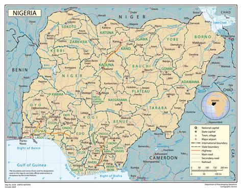 Nigeria Political Map For Printable Map Of Nigeria Printable Maps