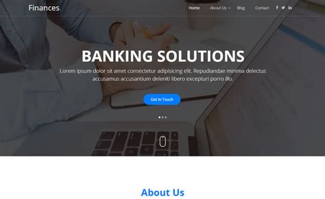 Free Bank Website Template