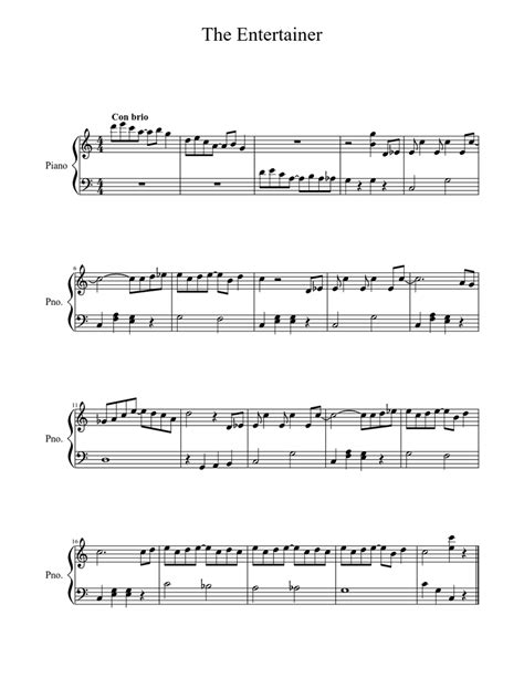 Print and download 'the entertainer' by composer scott joplin. The Entertainer Sheet music for Piano | Download free in PDF or MIDI | Musescore.com