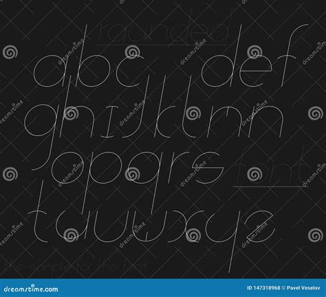 Decorative Slanted Font Set Of Letters Stock Vector Illustration Of