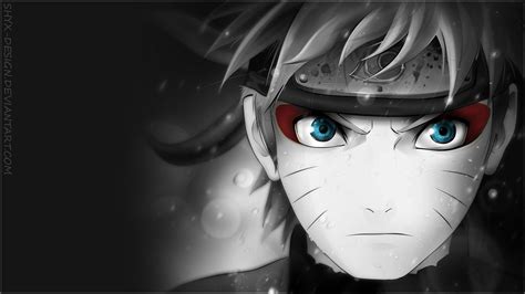 Selective Coloring Uzumaki Naruto Naruto Shippuuden Anime Boys