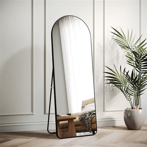 Buy Bojoy Full Length Mirror 62 X20 Arched Mirror Floor Mirror With Stand Wall Mirror
