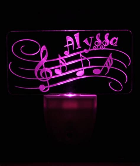 Music Notes Light Sensor Led Night Light Personalized Custom