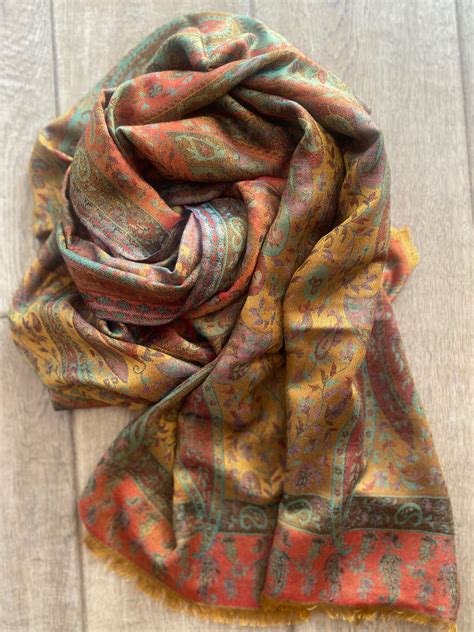 Silk Pashmina Scarf Shawl Handmade Etsy