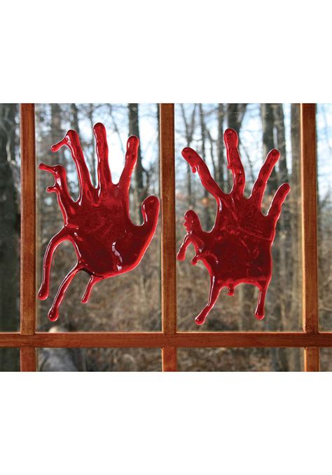 Window Cling Bloody Hand Print