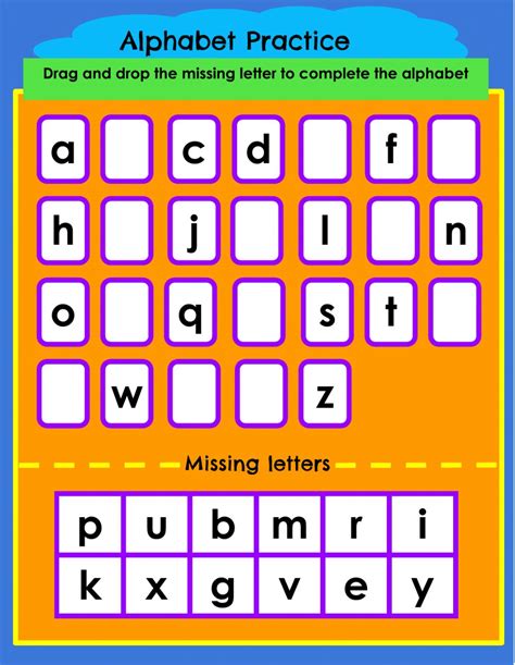 Printable resources to teach kids the english alphabet. Alphabet Practice worksheet