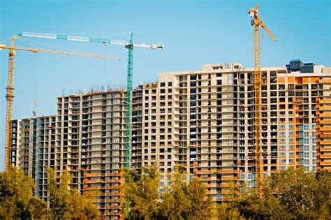 Construction Of Multi Storey Buildings Stock Photo Image Of Highrise