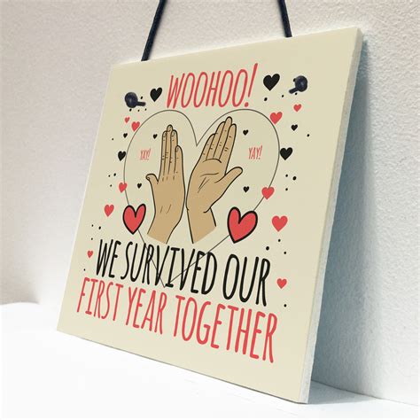 Wish your spouse a happy anniversary! 1st Anniversary Card First Anniversary Gift For Him Her Boyfriend Girlfriend 5056293516433 | eBay