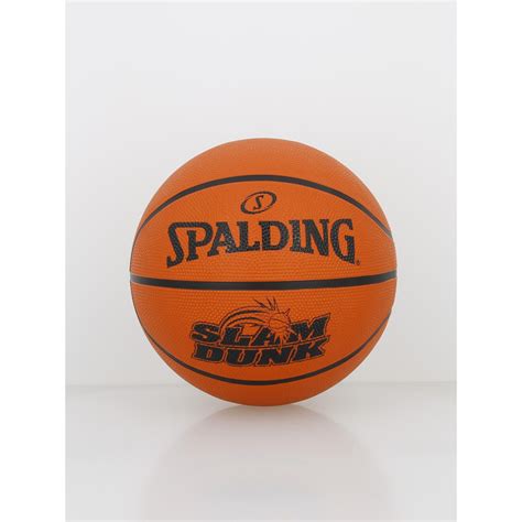 Ballon De Basketball Slam Dunk Sz6 Rubber Orange Spalding Wimod