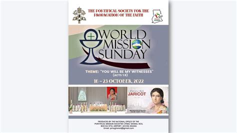 World Mission Sunday Celebration 2022 You Shall Be My Witnesses