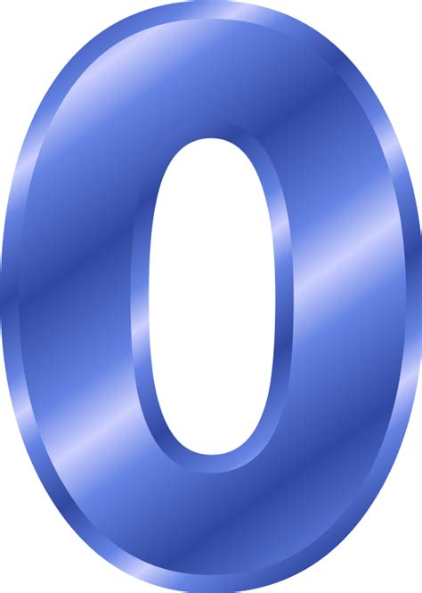 Number 0 Color Blue Clip Art Library