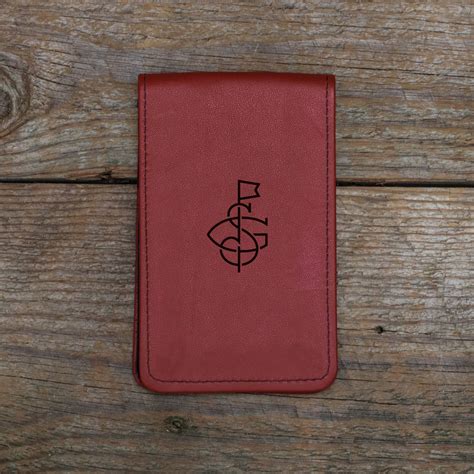 Red Leather Yardage Book Cover | SEAMUS GOLF