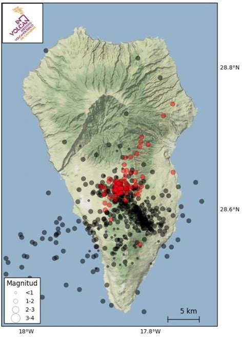 Earthquake Swarm Under Cumbre Vieja Volcano Canary Islands The Watchers