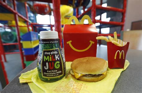 A Healthy Happy Meal Mcdonalds Cuts Cheeseburgers Chocolate Milk