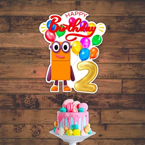 Party Supplies Number Blocks Topper Numberblocks Birthday Party DIGITAL FILE Numberblocks Cake