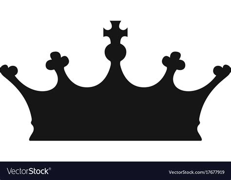 Isolated Crown Silhouette Royalty Free Vector Image