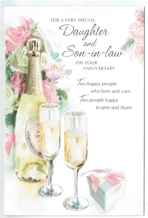Download happy anniversary son and daughter in law cake, wishes, and cards. Daughter And Son In Law Anniversary Card 'For A Very ...