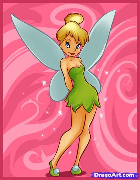 How To Draw Tinkerbell Step By Step Disney Characters Cartoons