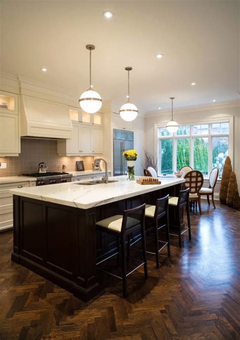 35 Striking White Kitchens With Dark Wood Floors Pictures