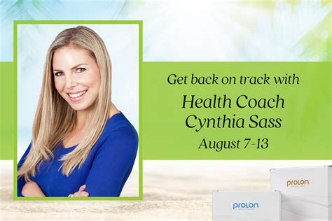 Start Your Fast August 8 With Health Coach Cynthia Sass Prolon