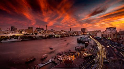 Cityscape Sunset By Lal Nallath