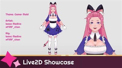 live2d showcase gamer maid youtube
