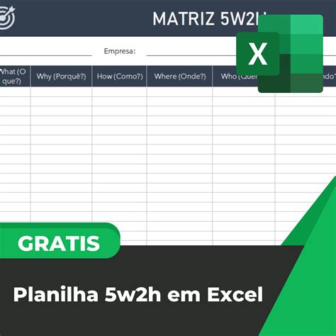 Planilha 5w2h Em Excel Smart Planilhas