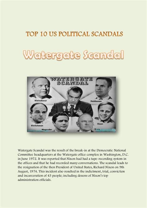 Top 10 Us Political Scandals