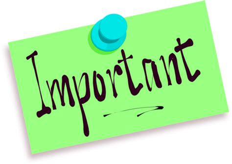 Important Reminder Clipart Free Download On Clipartmag