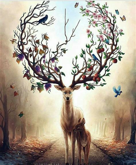 Pin By Tinah Lima On Animal Totem Spirit Fantasy Deer Deer Art