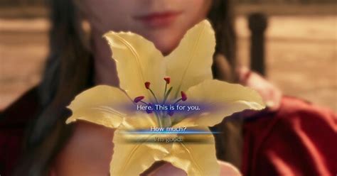 Ff7 Remake Flower Choice A Flower From Aerith Results Final