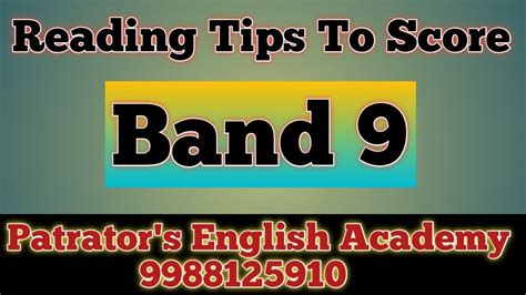 Reading Tips To Score Band 9 In Ielts Youtube