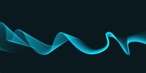 Blue Abstract Waves On Black Background 678578 Vector Art At Vecteezy