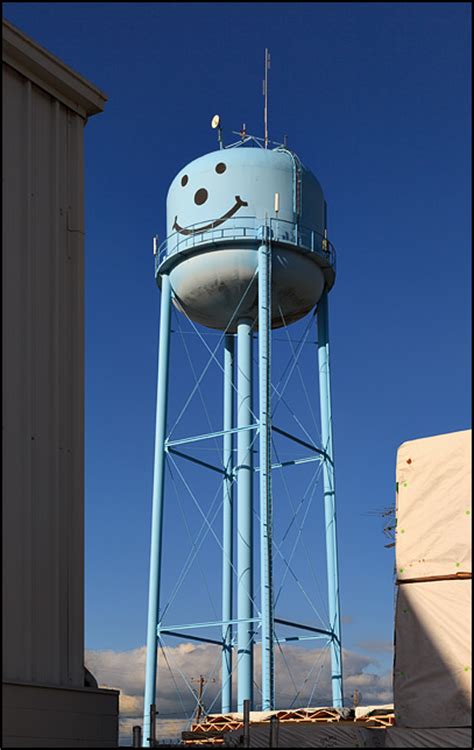 Water Tower With A Smiley Face In Markle Indiana Photograph By