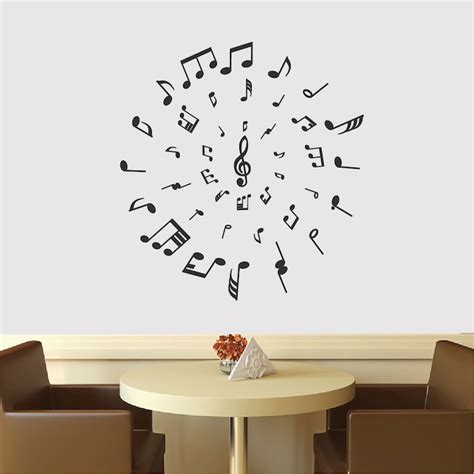 Music Circle Wall Decal Music Vinyl Wall Decal Sticker Removable