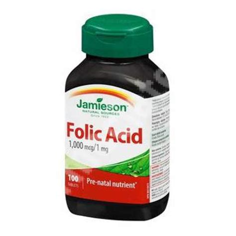 Acid Folic 1mg 100 Tablete Jamieson Farmacia Tei