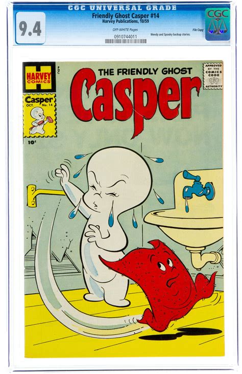 The Friendly Ghost Casper 14 Cgc Graded 94 Nm A 1959 Harvey Comic File Copy Ebay